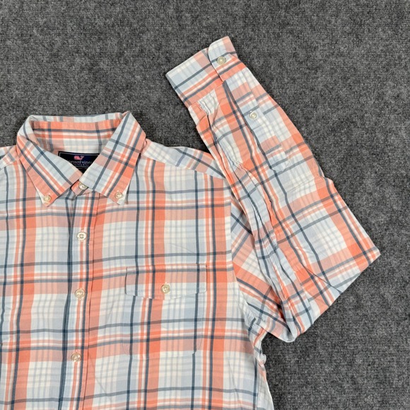 Vineyard Vines Slim Fit Crosby Shirt Medium Plaid Button Down Long‎ Sleeve Men's - Picture 4 of 9